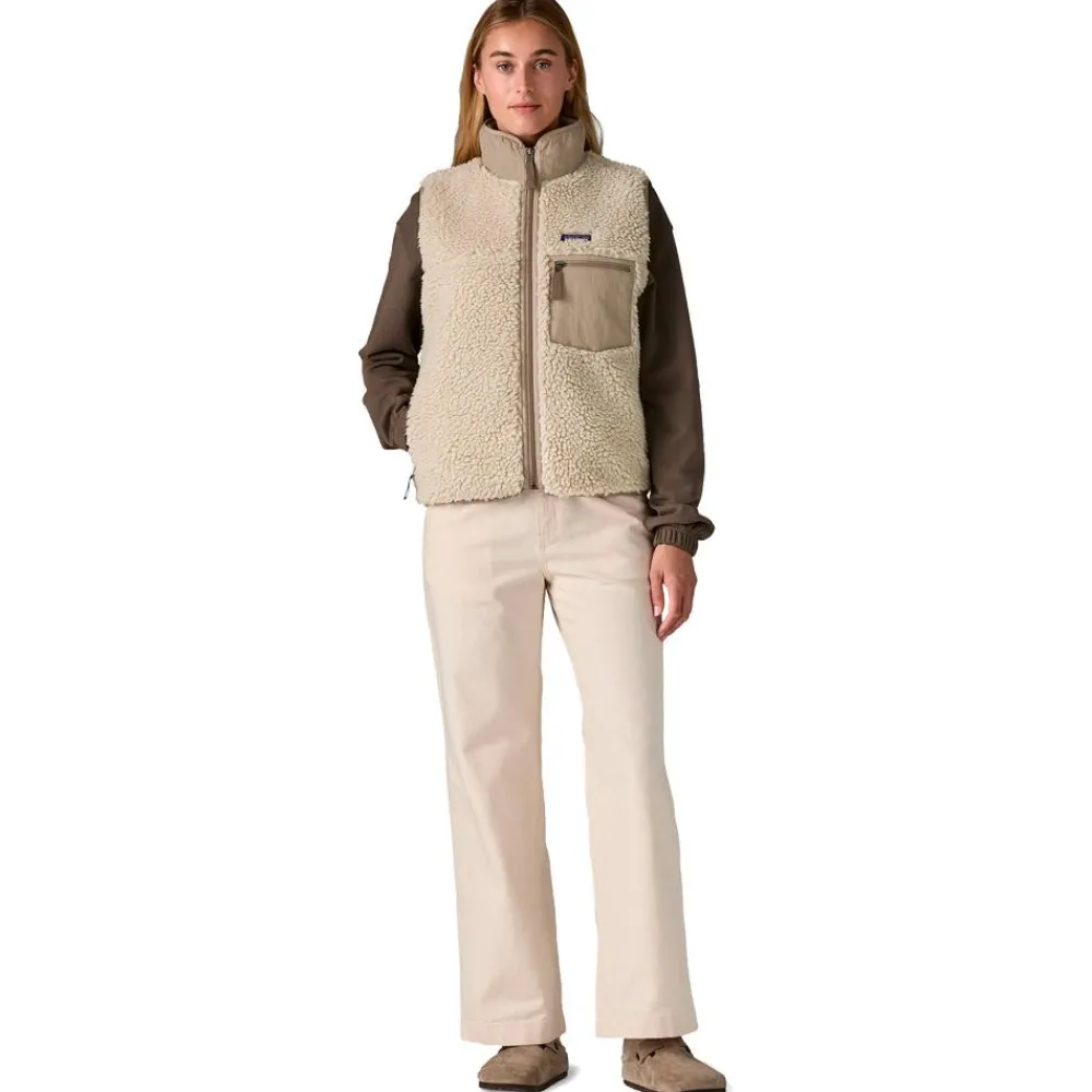 Hot Polaire W's Classic Retro X Vest Natural Femme Polaire Femme|Veste De Ski