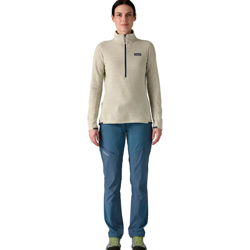 Polaire W's R1 Air Zip Neck Wool White Femme Polaire Femme|Veste De Ski