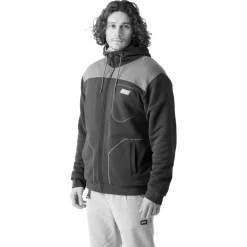 Discount Polaire Basement Plush Zip Hoodie Black Homme Polaire Homme|Veste De Ski
