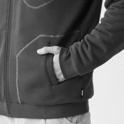 Discount Polaire Basement Plush Zip Hoodie Black Homme Polaire Homme|Veste De Ski