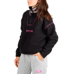 Outlet Polaire Cylla Crop 1/4 Black Femme Veste De Ski|Polaire Femme