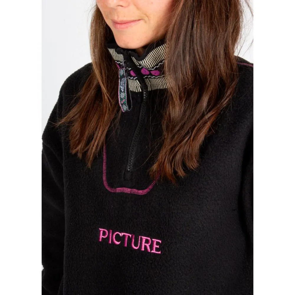 Outlet Polaire Cylla Crop 1/4 Black Femme Veste De Ski|Polaire Femme