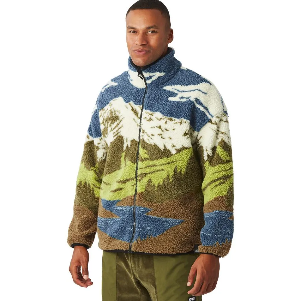Polaire Hafdals Zip Fleece Cloudy Landsc Sherpa Homme Veste De Ski|Polaire Homme