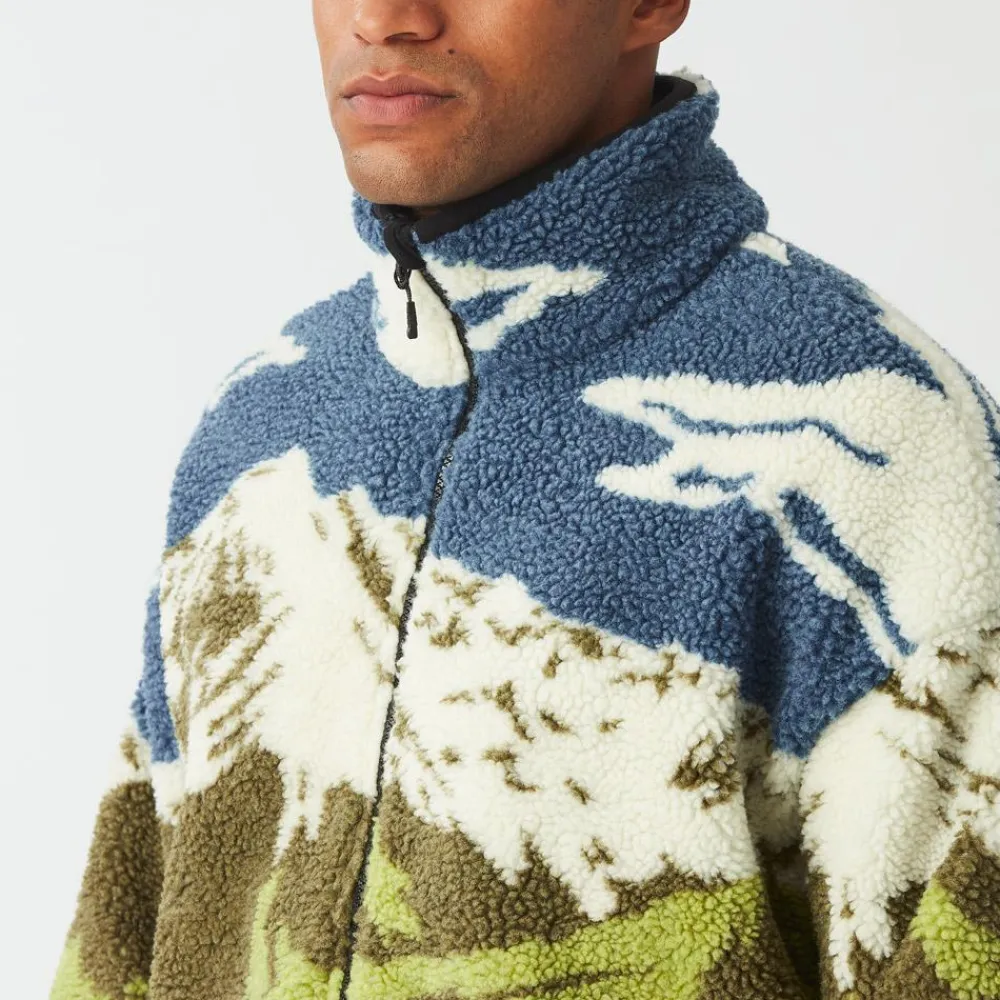 Polaire Hafdals Zip Fleece Cloudy Landsc Sherpa Homme Veste De Ski|Polaire Homme