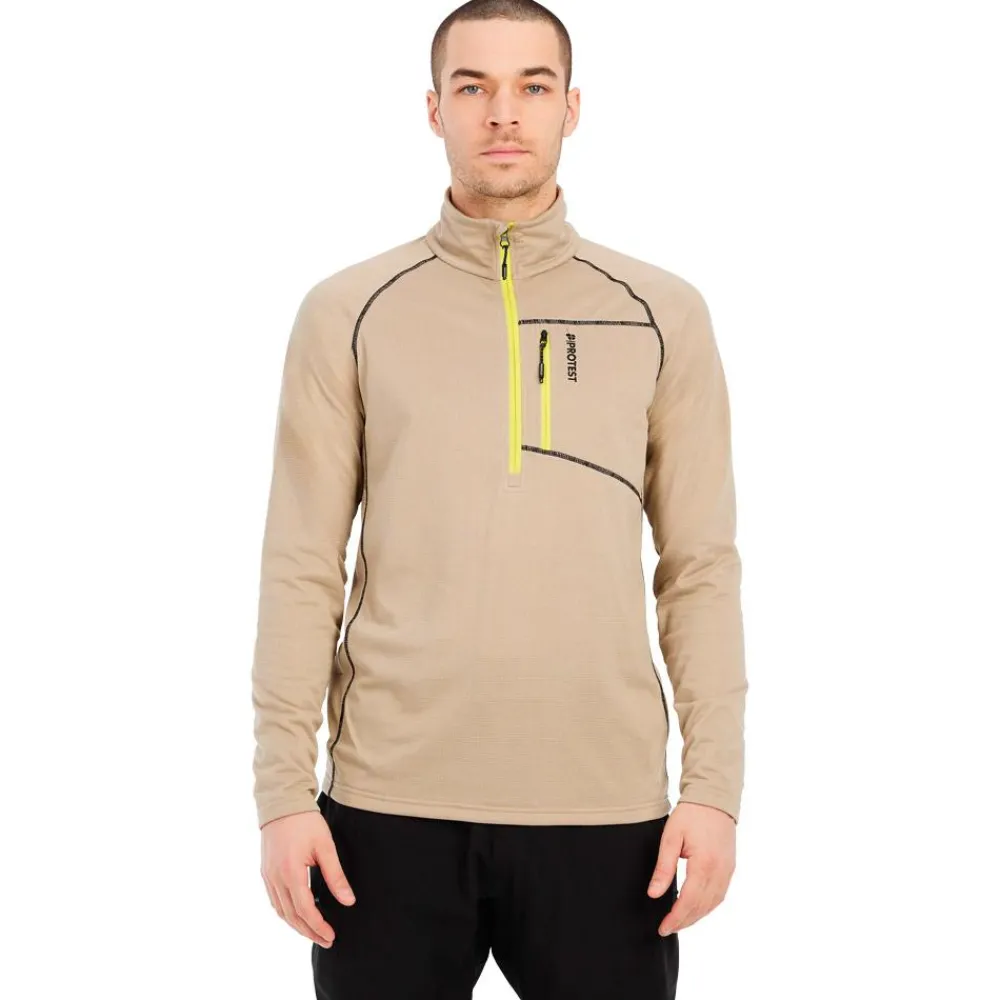 Polaire Homme|Veste De Ski<Protest Polaire Prtkody 1/4 Zip Active Top BambooBeige