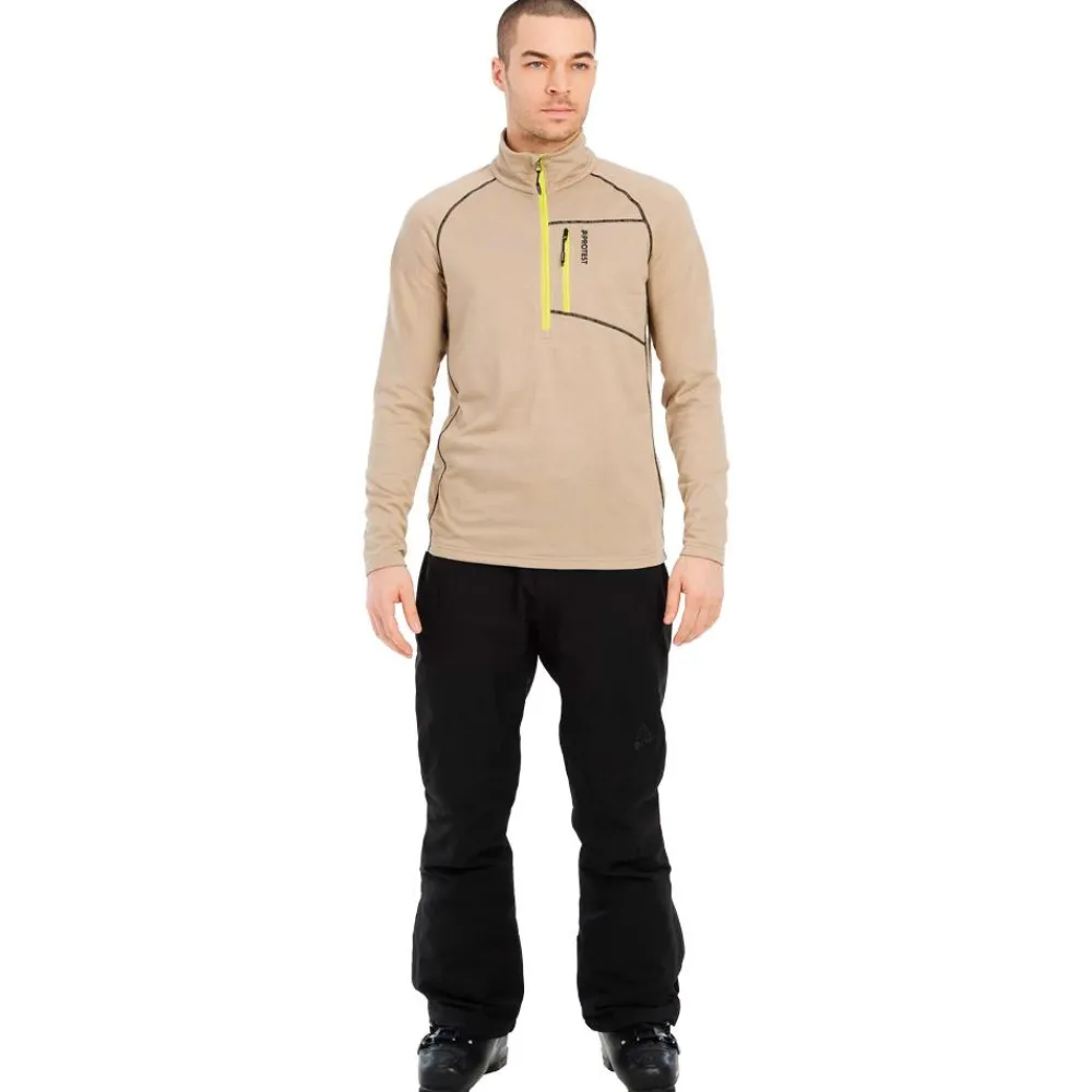Polaire Homme|Veste De Ski<Protest Polaire Prtkody 1/4 Zip Active Top BambooBeige