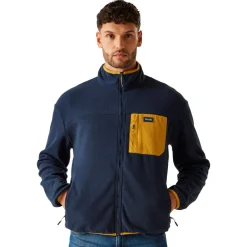 Hot Polaire Frankie Full Zip Fleece Navy Mustard Homme Polaire Homme|Veste De Ski