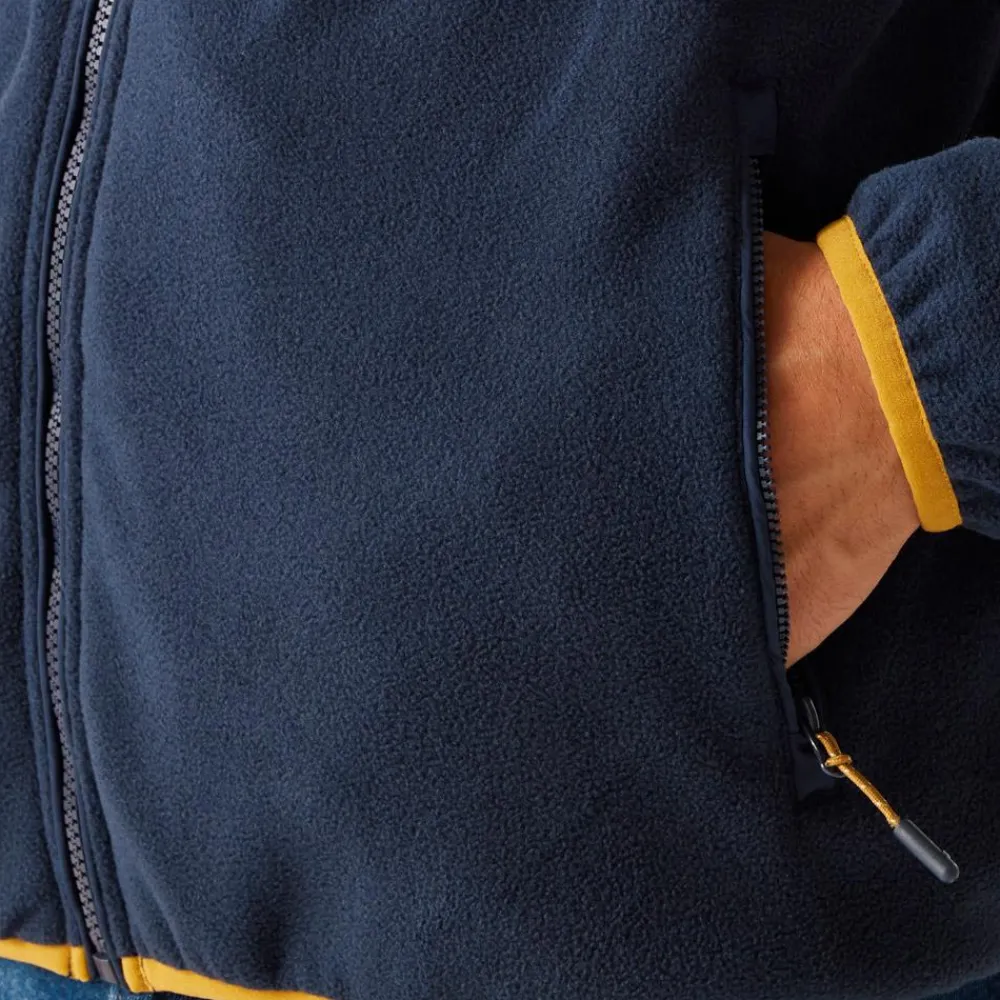 Hot Polaire Frankie Full Zip Fleece Navy Mustard Homme Polaire Homme|Veste De Ski