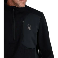 Polaire Homme<Spyder Polaire Bandit Half Zip Black