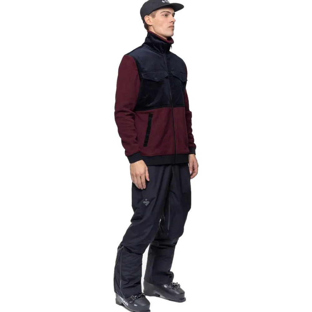 Sale Polaire Pile Fleece Jacket Red Wine Femme Polaire Femme|Polaire Homme