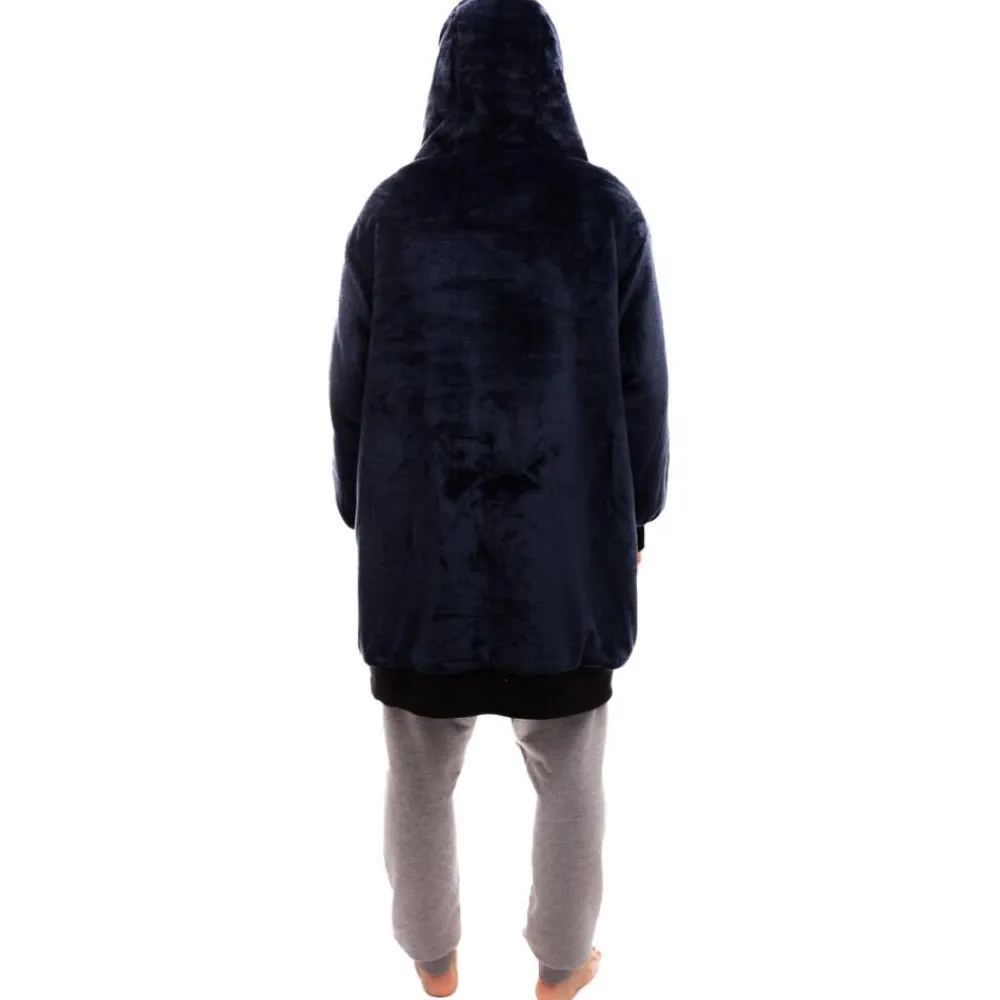 Sweat - Pull - Poncho<All-In Poncho Poncho Plaid Grey Blue