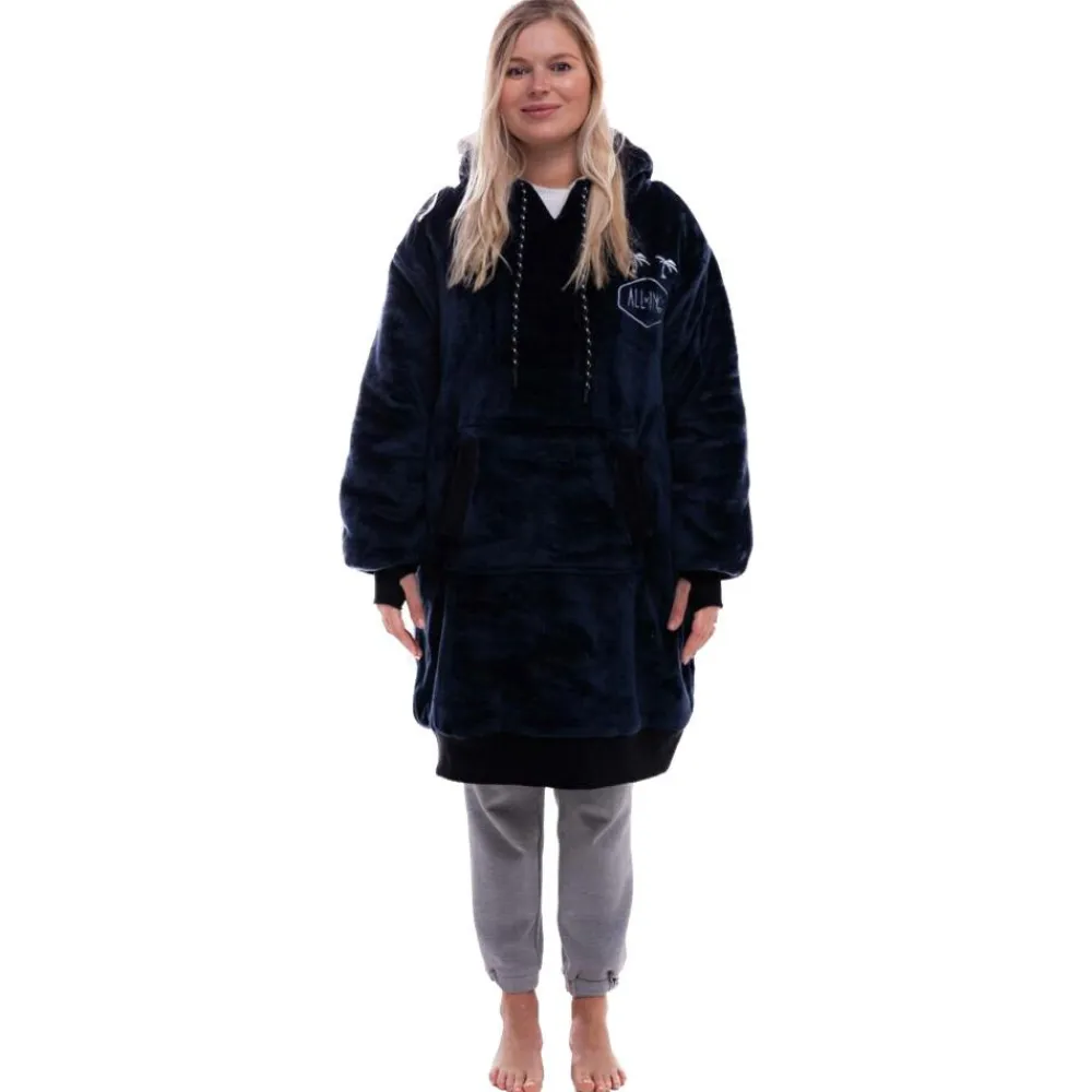 Sweat - Pull - Poncho<All-In Poncho Poncho Plaid Grey Blue
