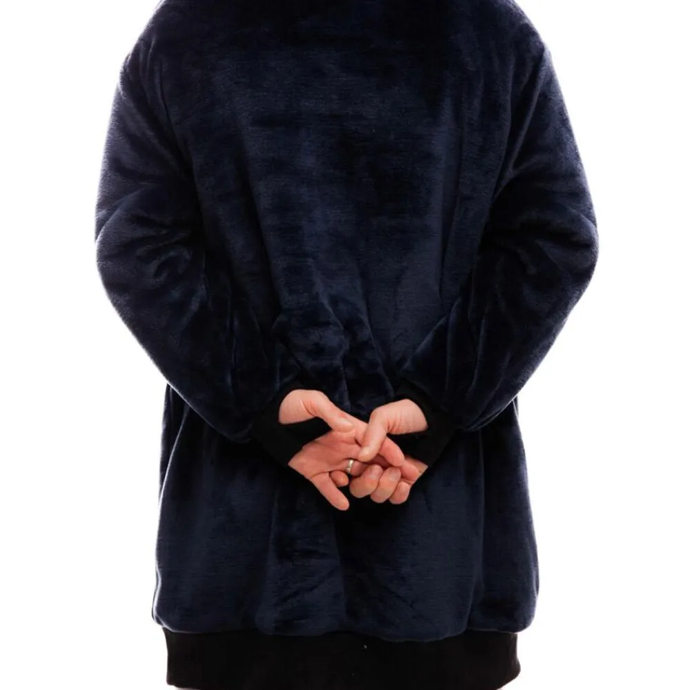 Sweat - Pull - Poncho<All-In Poncho Poncho Plaid Grey Blue