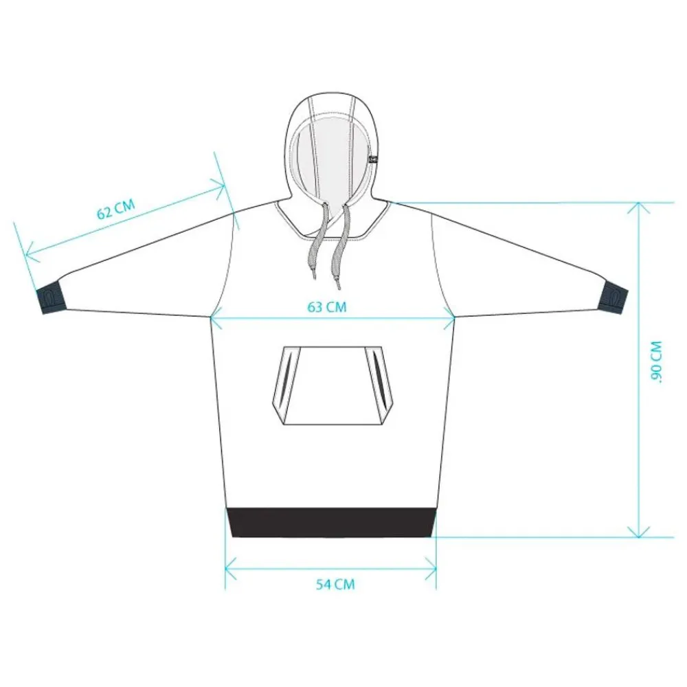 Sweat - Pull - Poncho<All-In Poncho Poncho Plaid Junior Grey Blue