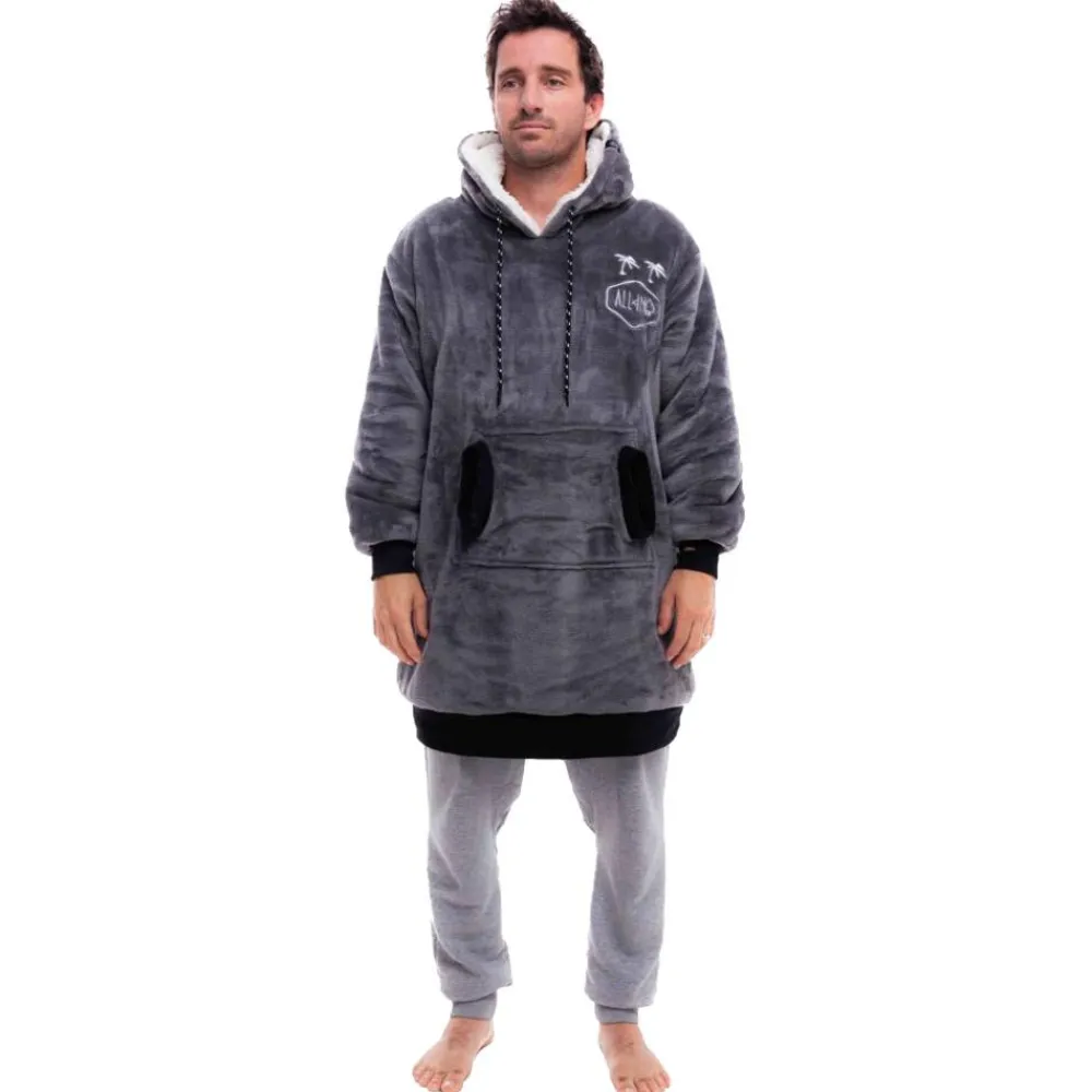 Online Poncho Poncho Plaid Charcoal Sweat - Pull - Poncho