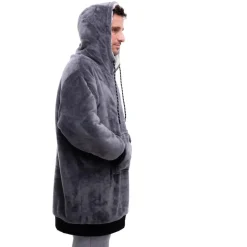 Online Poncho Poncho Plaid Charcoal Sweat - Pull - Poncho