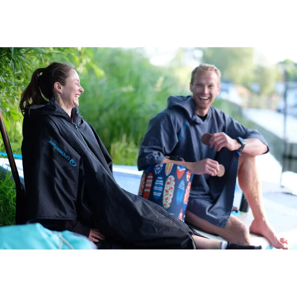 Poncho De Pluie|Veste Randonnée<Lifeventure Poncho de pluie Therma Robe Short Sleeved Black