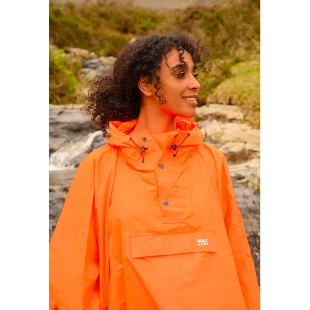 Poncho De Pluie|Veste Randonnée<MAC IN A SAC Poncho de pluie Mias Poncho Neon Orange