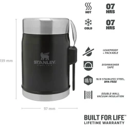 Popote|Vaisselle Camping<Stanley Popote The Legendary Food Jar + Spork 0.4L Matte Black Pebble