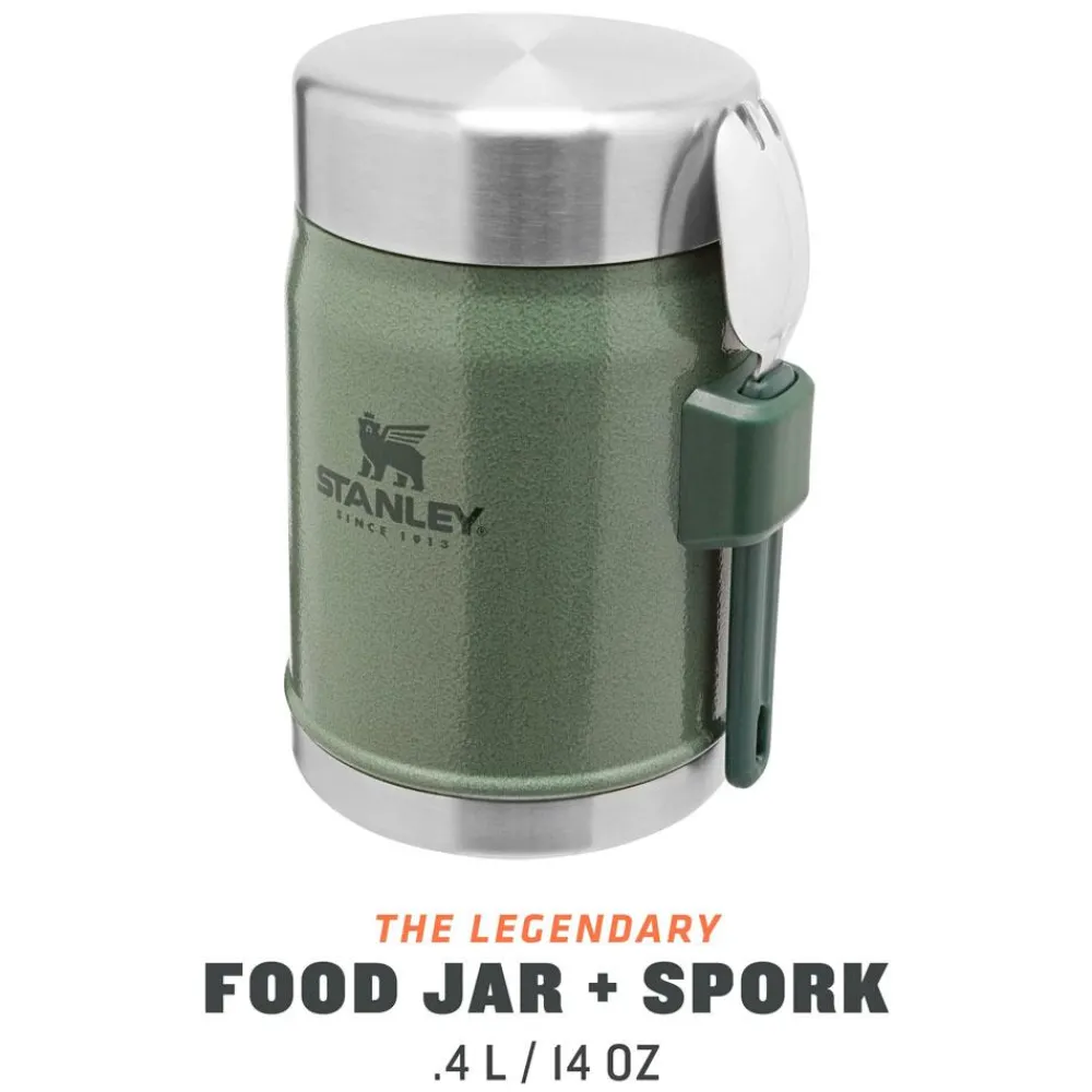 Sale Popote The Legendary Food Jar + Spork 0.4L Hammertone Green Popote|Vaisselle Camping