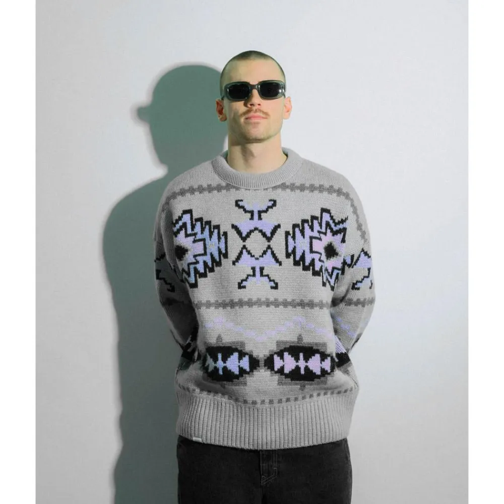 Discount Pull Pohono Jumpers Gris Chine Sweat - Pull - Poncho