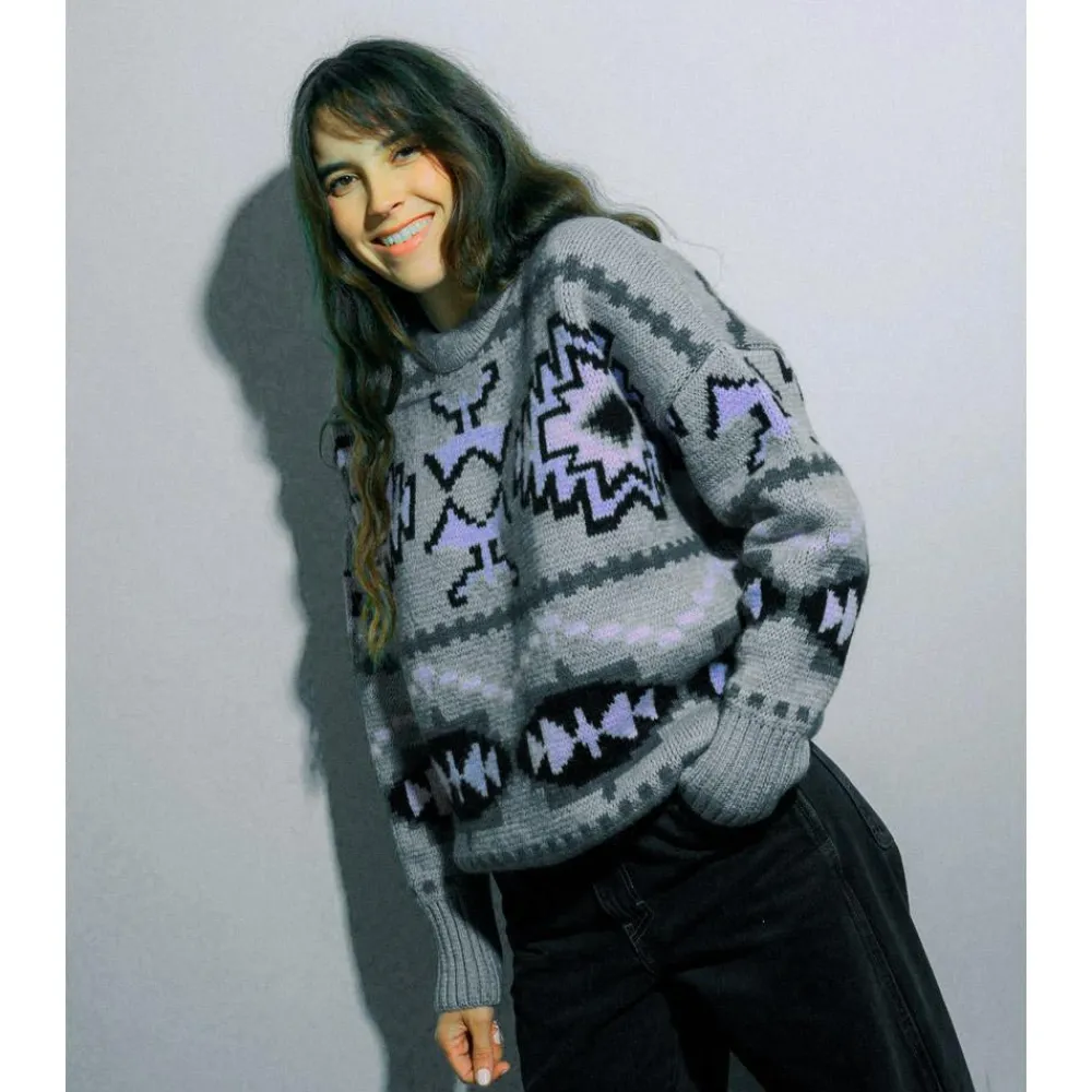 Discount Pull Pohono Jumpers Gris Chine Sweat - Pull - Poncho