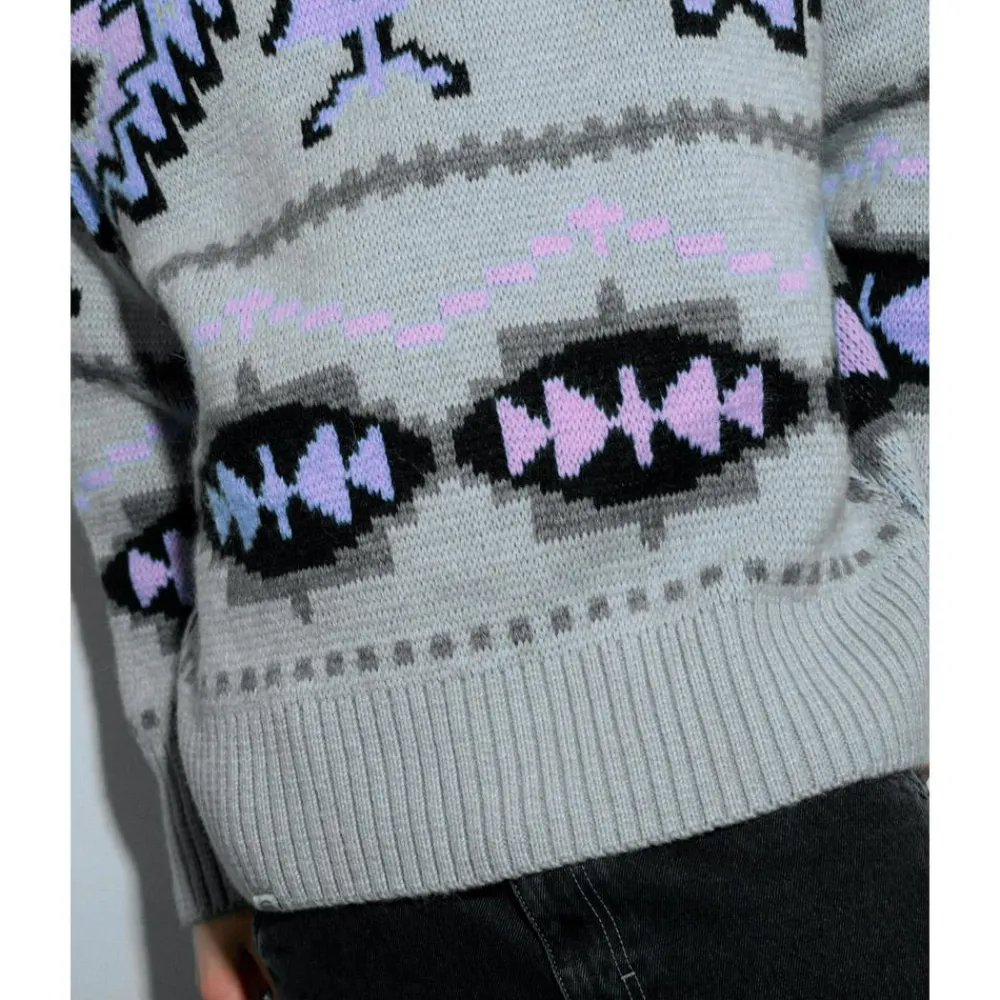 Discount Pull Pohono Jumpers Gris Chine Sweat - Pull - Poncho