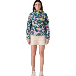 Polaire Femme|Sweat - Pull - Poncho<Patagonia Pull Women’s Lightweight Synchilla Snap-T Wild Botanist Tidal Teal