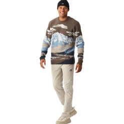 Pull Gibow Knit Sweater Cloudy Landscape Men Sweat - Pull - Poncho