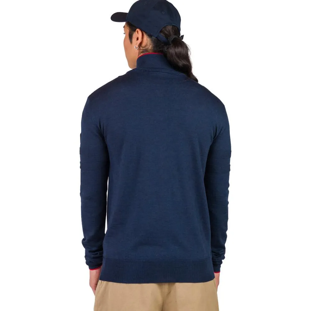 Hot Pull Stripe Hz Knit New Dark Navy Sweat - Pull - Poncho