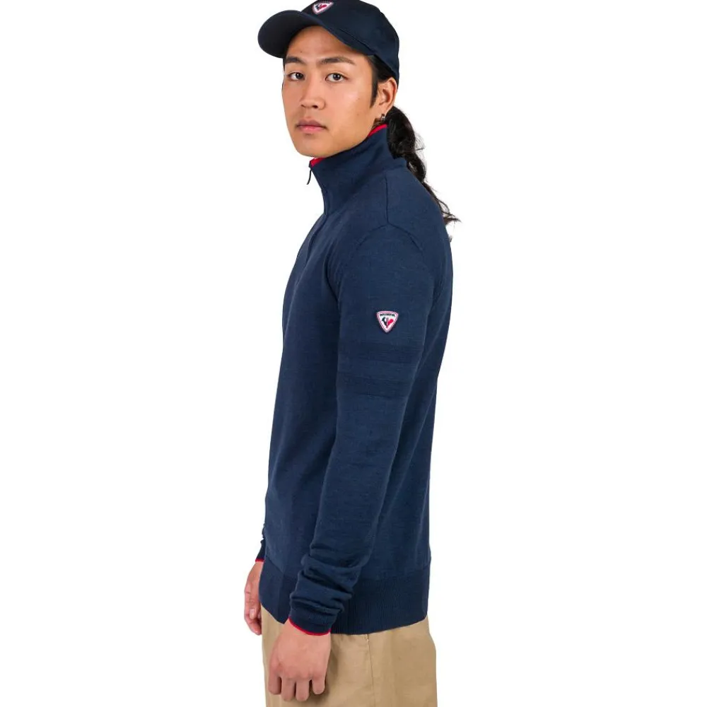 Hot Pull Stripe Hz Knit New Dark Navy Sweat - Pull - Poncho