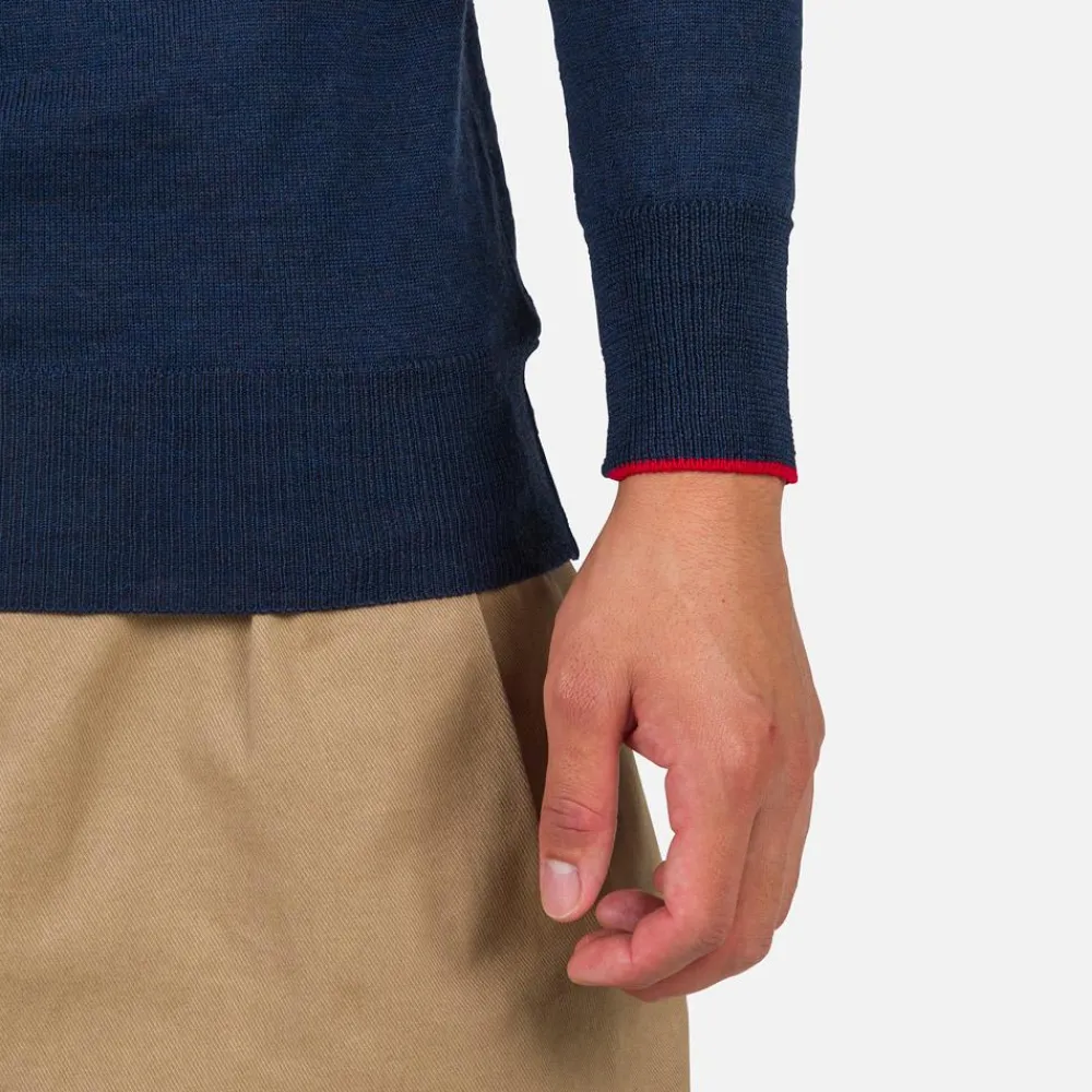 Hot Pull Stripe Hz Knit New Dark Navy Sweat - Pull - Poncho