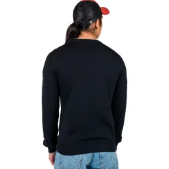 Clearance Pull Stripe Rn Knit New Black Sweat - Pull - Poncho