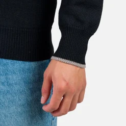 Clearance Pull Stripe Rn Knit New Black Sweat - Pull - Poncho