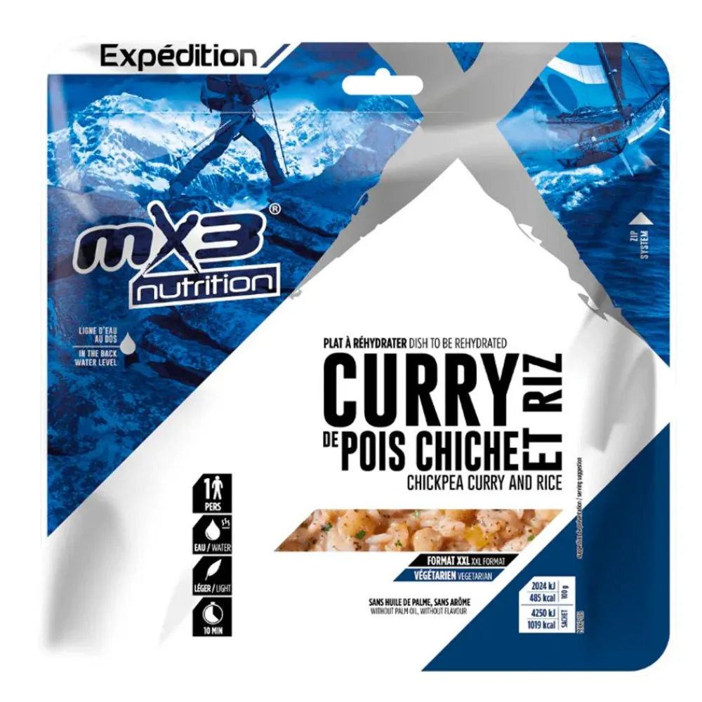 Repas Lyophilisés<MX3 Repas Lyophilisé Curry De Pois Chiche & Riz 210 g.