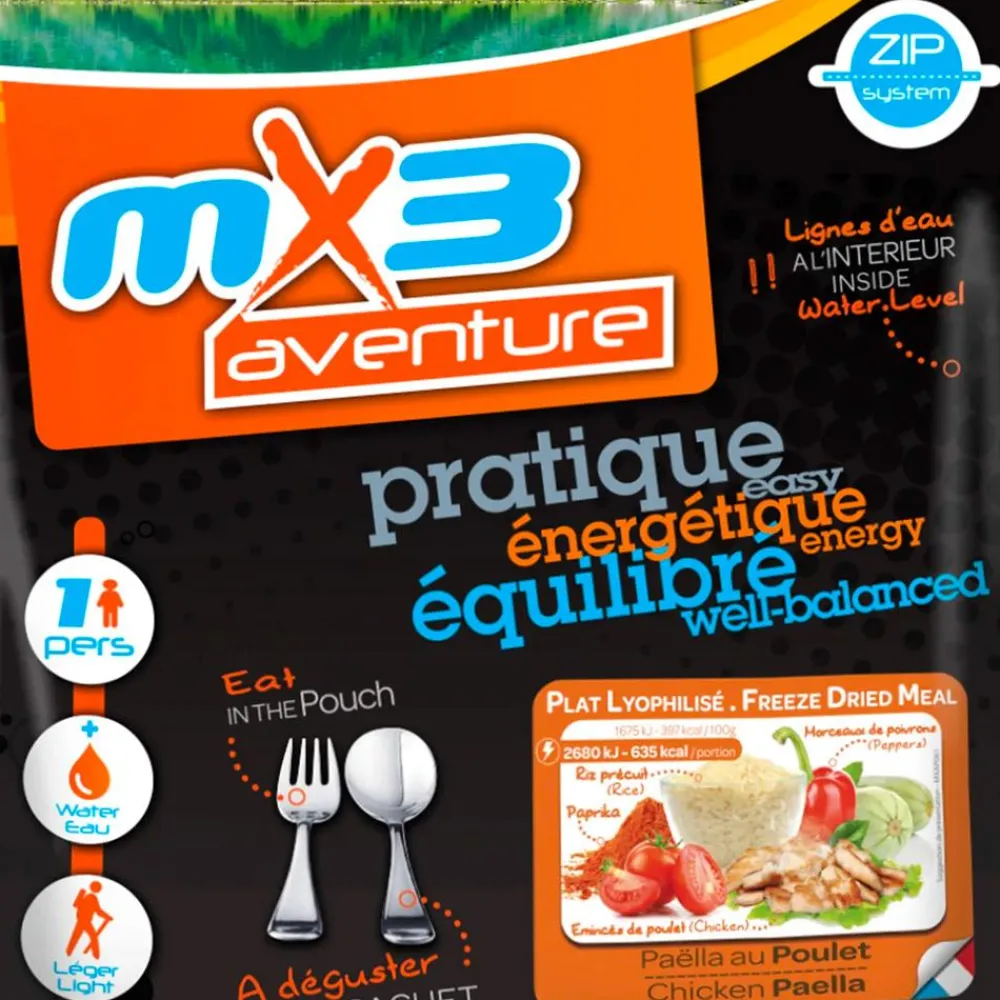 Repas Lyophilisés<MX3 Repas Lyophilisé Paëlla Au Poulet