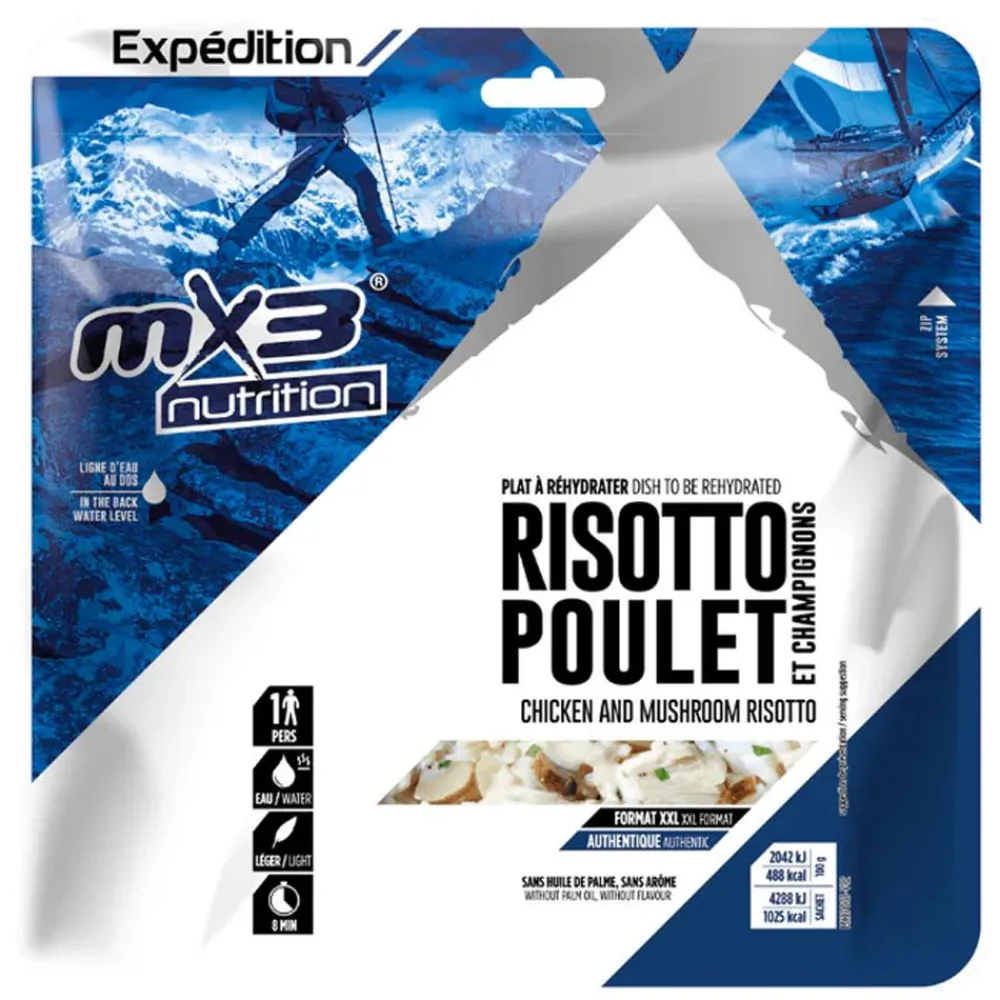 New Repas Lyophilisé Risotto Poulet Champignons 210 g. Repas Lyophilisés