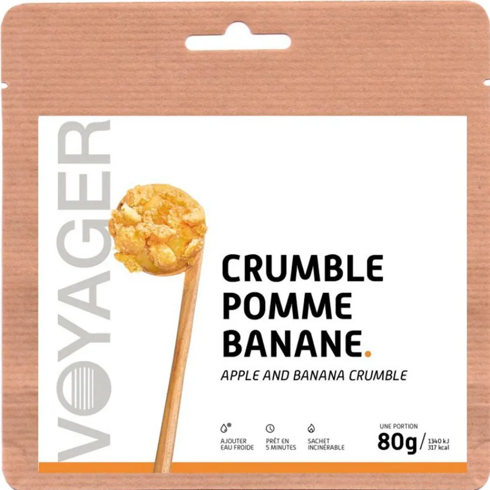 Hot Repas Lyophilisé Crumble Pomme-Banane 80 g. Repas Lyophilisés