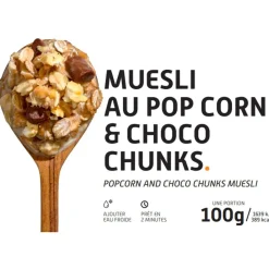 New Repas Lyophilisé   Muesli Pop Corn & Choco Chunks 100 g. Repas Lyophilisés