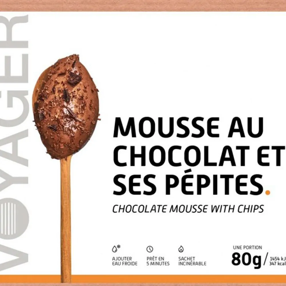 New Repas Lyophilisé Mousse Au Chocolat Et Ses Pépites 80 g. Repas Lyophilisés