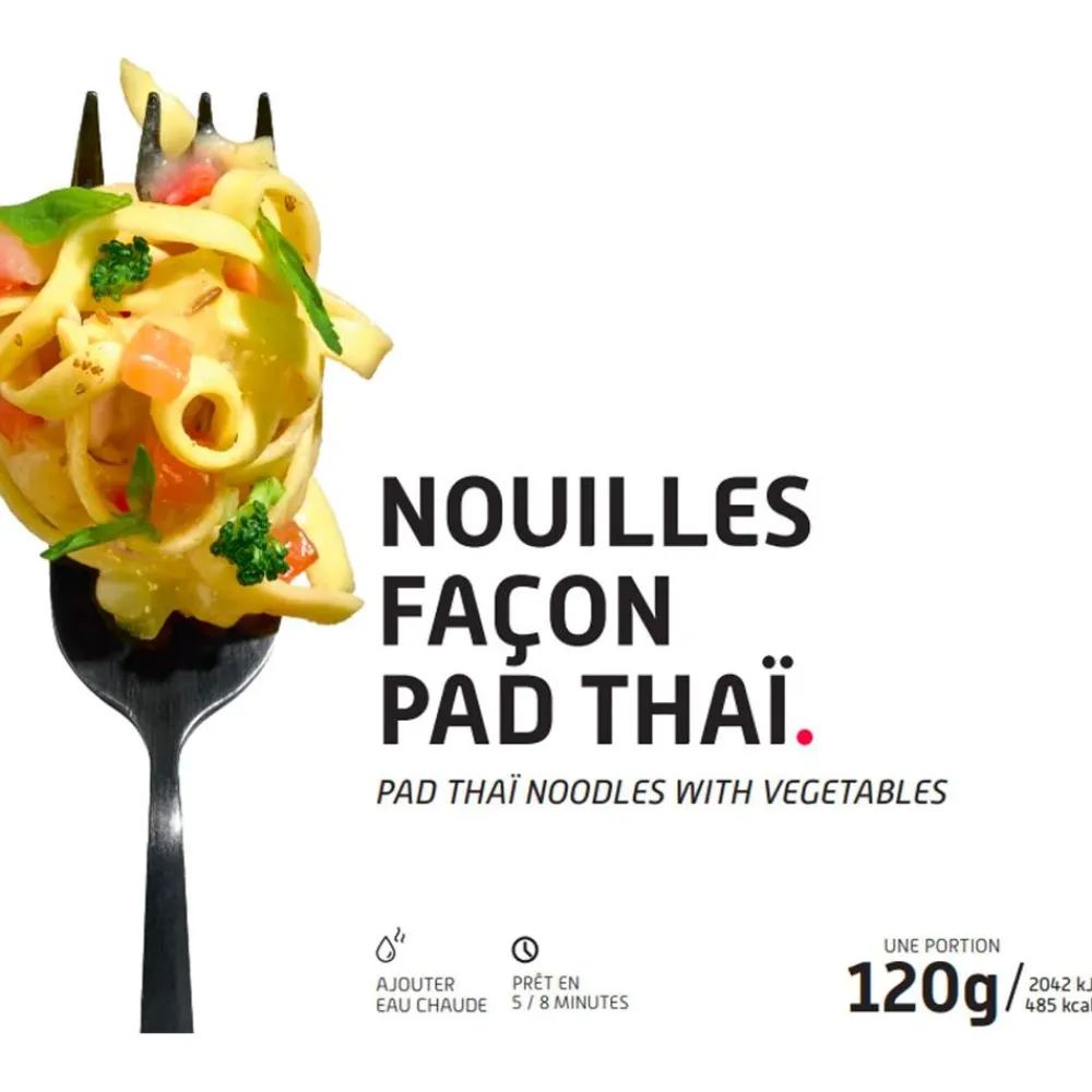 Clearance Repas Lyophilisé Nouilles Aux Légumes Façon Pad Thaï 120 g. Repas Lyophilisés
