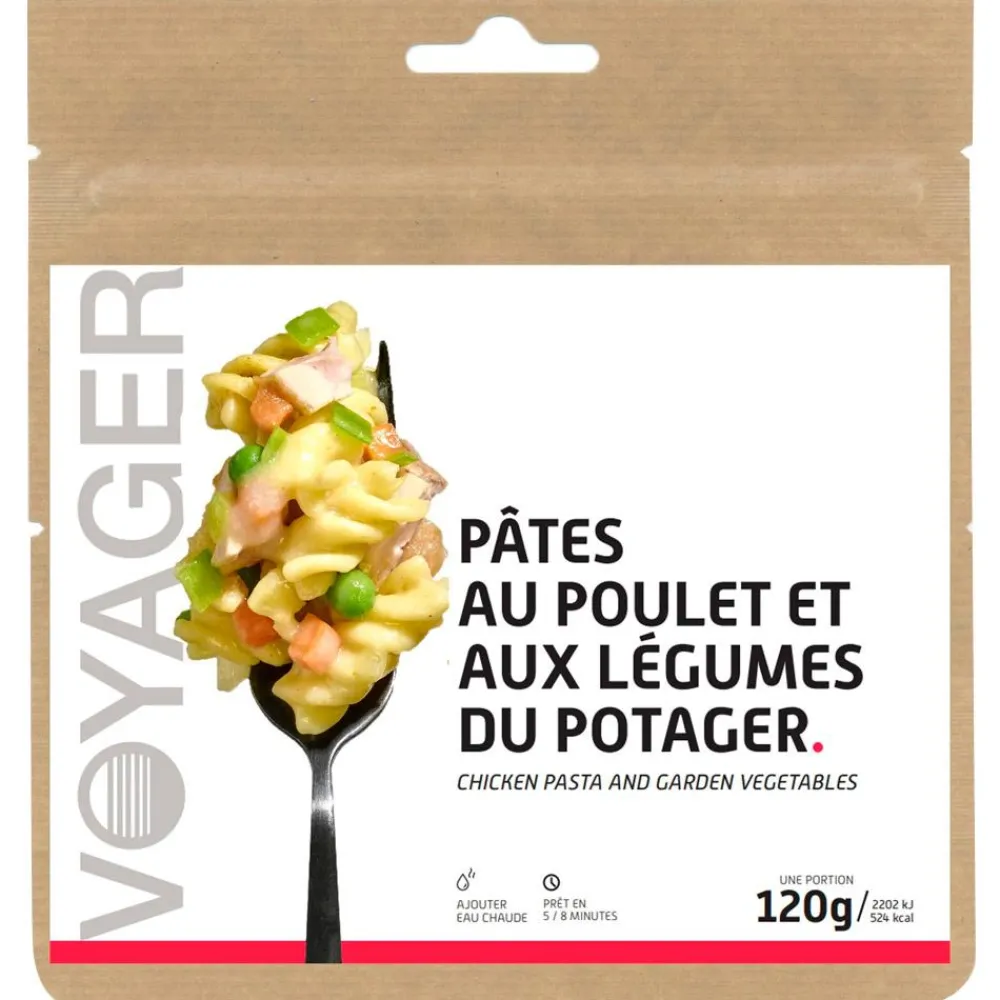 Repas Lyophilisé Pâtes Au Poulet & Aux Légumes Du Potager 120 g. Repas Lyophilisés
