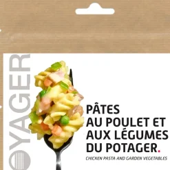 Repas Lyophilisé   Pâtes Au Poulet & Aux Légumes Du Potager 120 g. Repas Lyophilisés