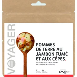 Hot Repas Lyophilisé Pommes De Terre Au Jambon Fumé Et Aux Cèpes 125 g. Repas Lyophilisés