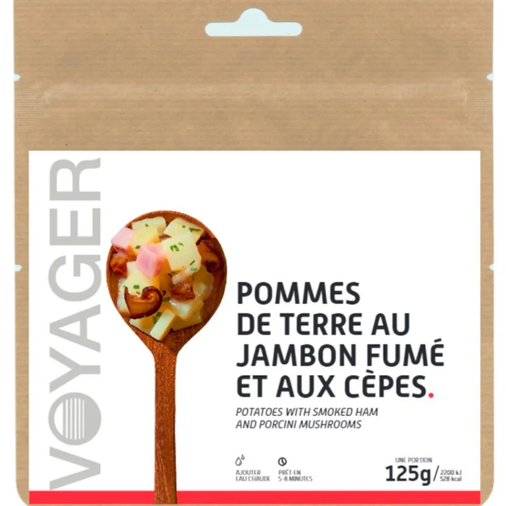 Hot Repas Lyophilisé Pommes De Terre Au Jambon Fumé Et Aux Cèpes 125 g. Repas Lyophilisés