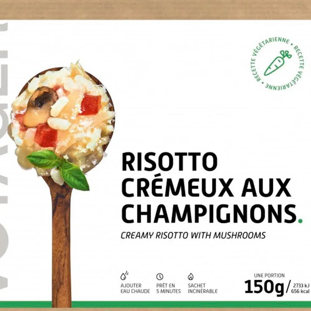 Sale Repas Lyophilisé Risotto Crémeux Aux Champignons 150 g. Repas Lyophilisés