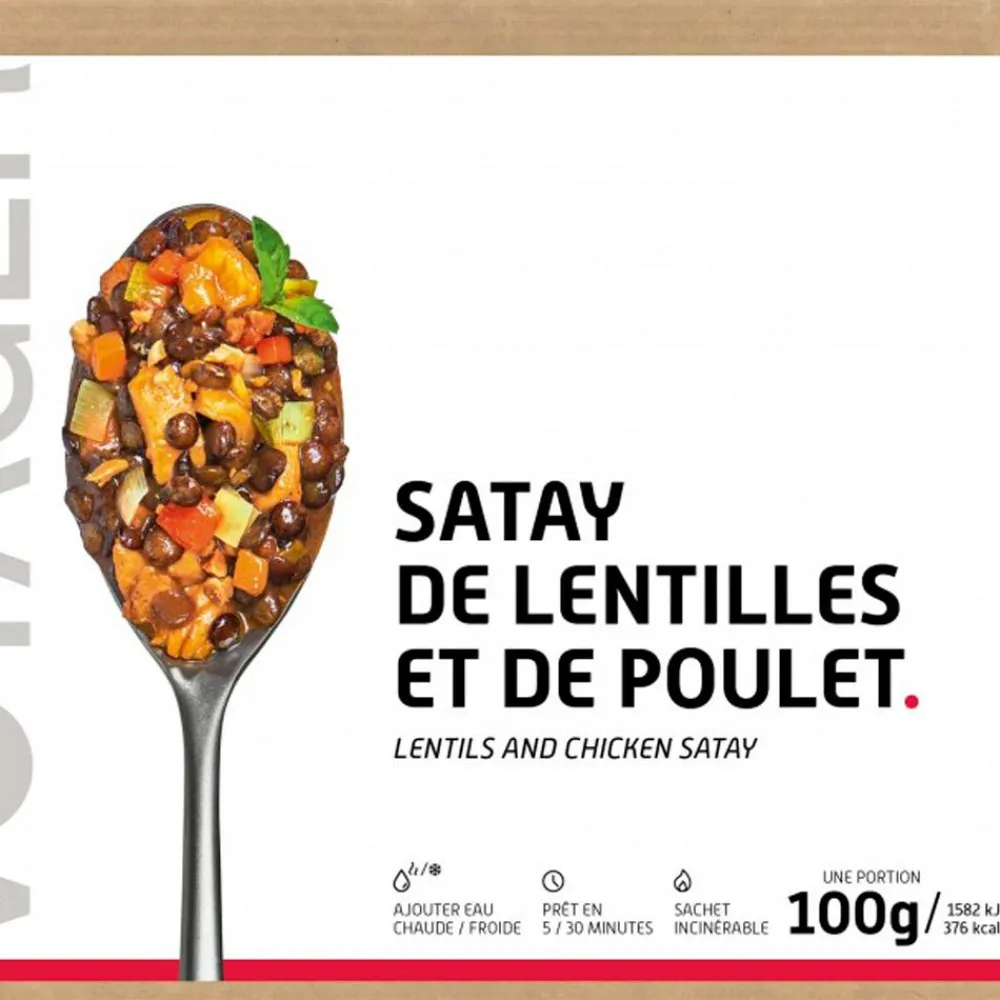 Repas Lyophilisés<Voyager Repas Lyophilisé Satay De Lentilles Au Poulet 100 g.