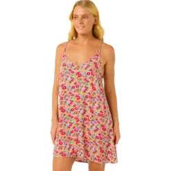 New Robe Las Dalias Ditsy Cover Up Blue Combinaison - Robe