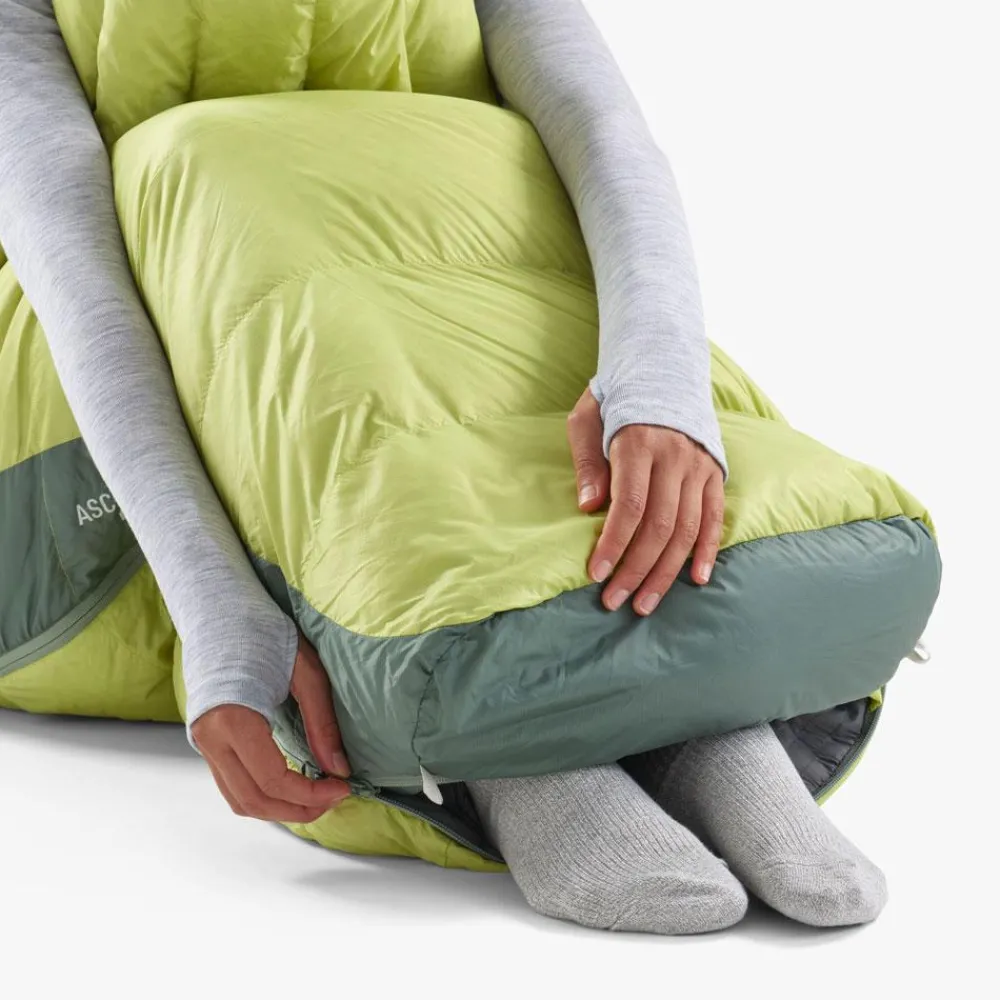 Sac de couchage Ascent Women's -1°C/30°F Lemon Green Sac De Couchage En Duvet