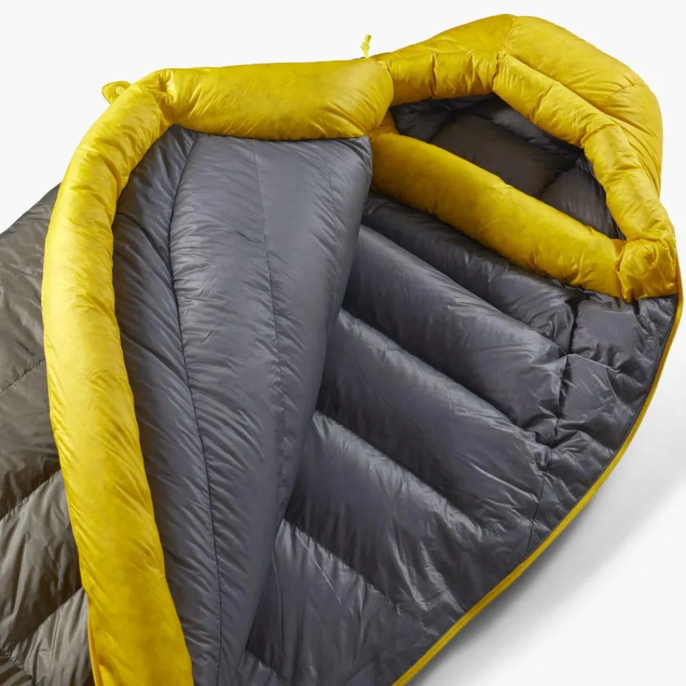 Hot Sac de couchage Spark -1°C/30°F Grey Yellow Sac De Couchage En Duvet